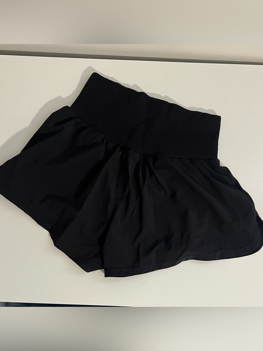 JoyLab Black Athletic Shorts with Ribbed Waist, Small - Picture 2 of 3